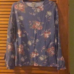 Blue floral long sleeve